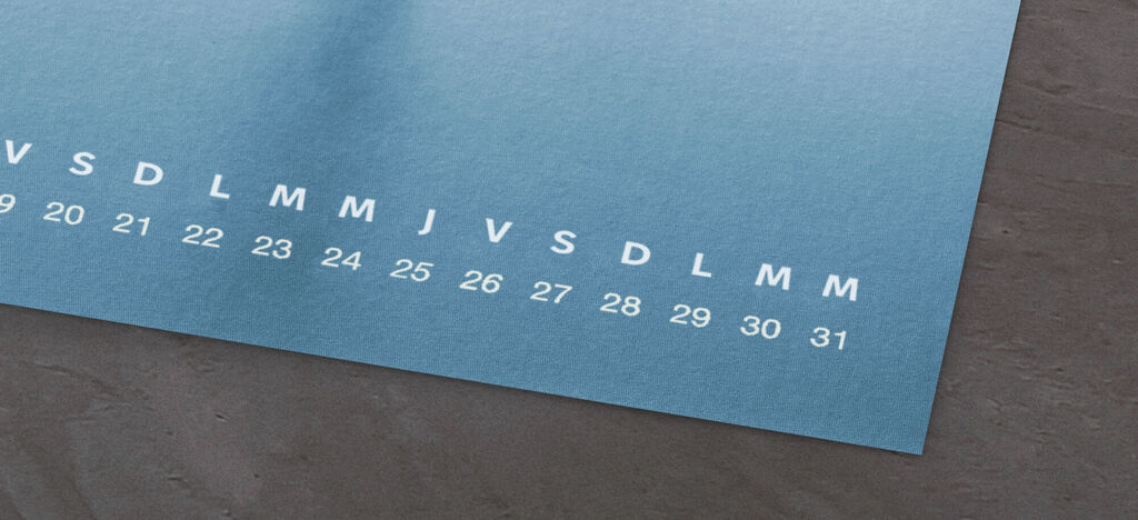 Papel digital brillante para calendarios personalizados
