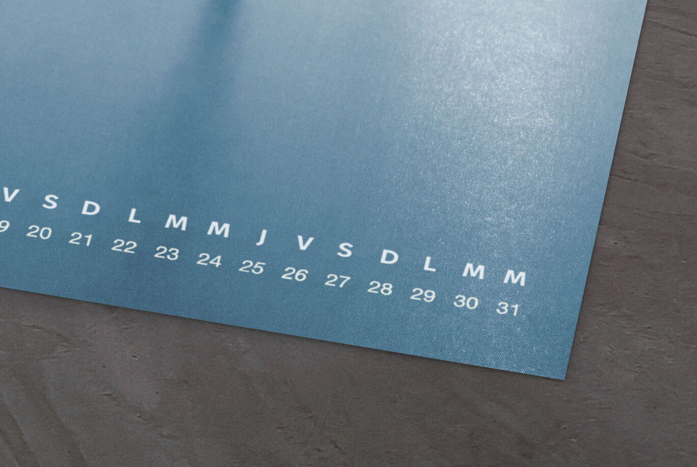 Papel digital mate para calendarios personalizados