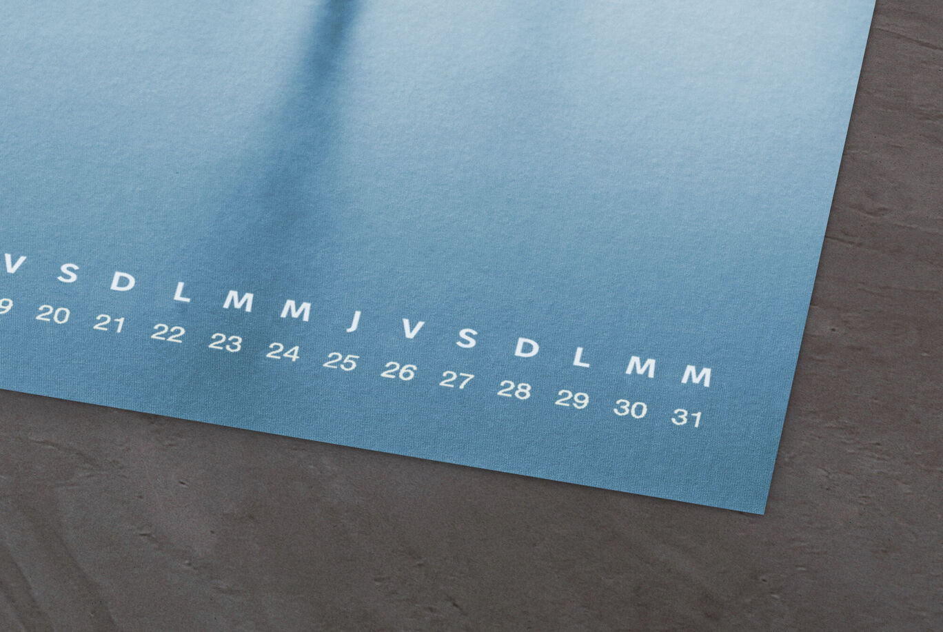 Papel digital ultra mate para calendarios personalizados