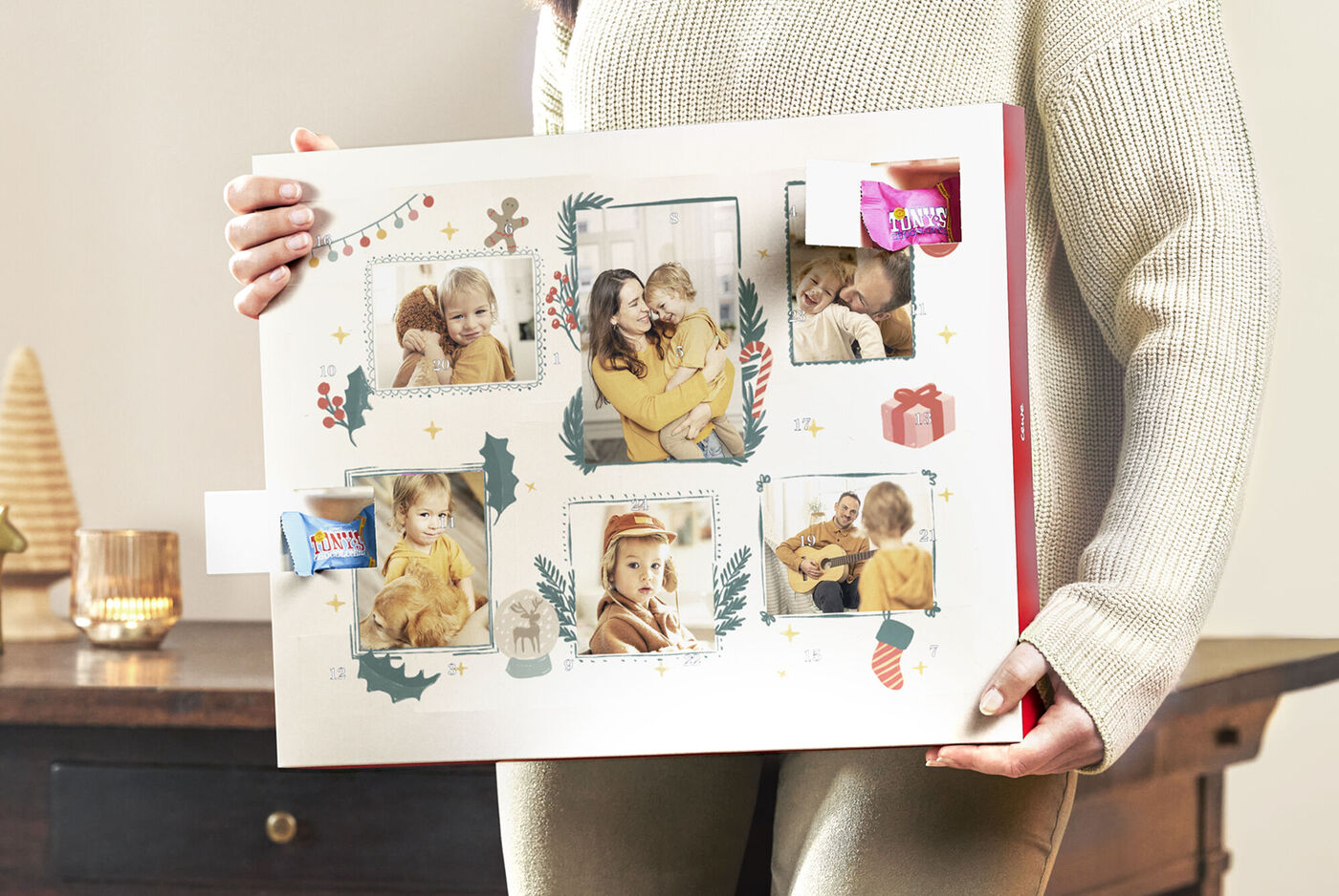 calendario de Adviento personalizado con chocolates ecológicos Tony's