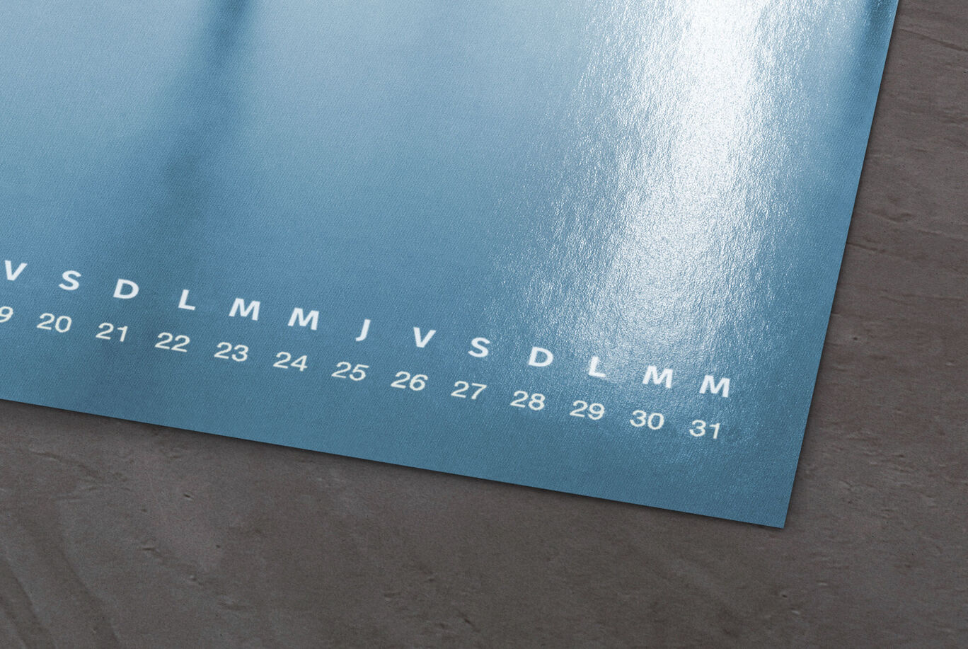 Papel digital brillante para calendarios personalizados
