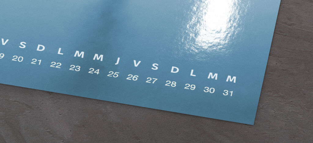 Papel fotográfico brillante para calendarios personalizados