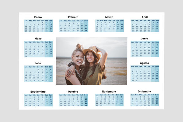 Calendario personalizado con fotos planificador anual