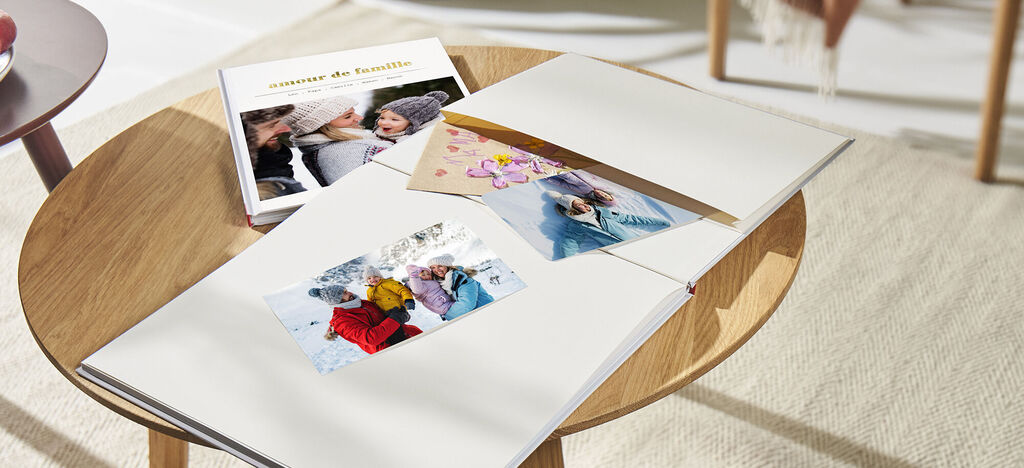 álbum de fotos digital con compartimento para recuerdos