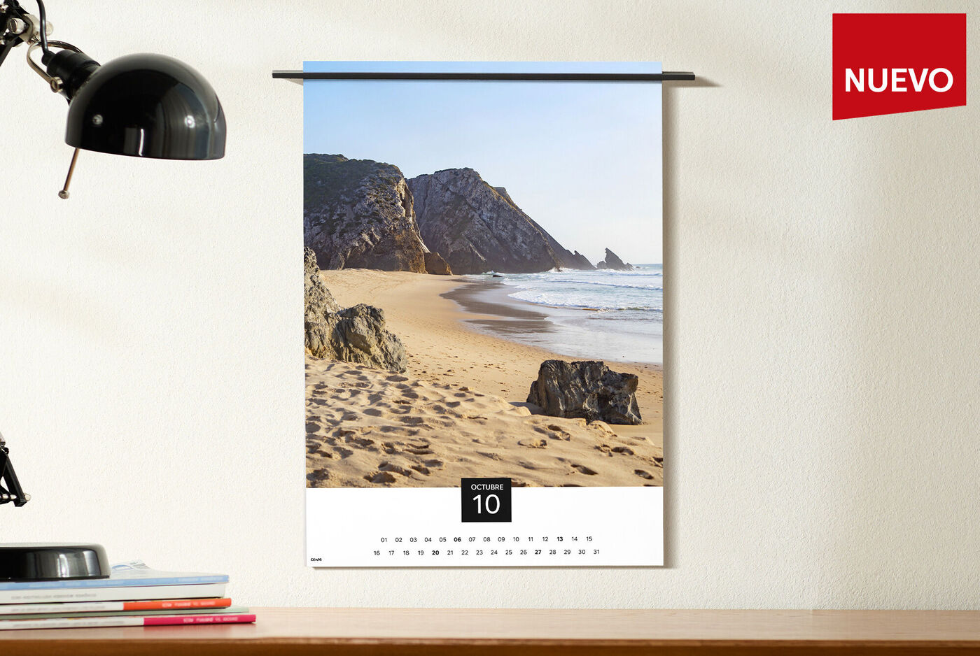 Calendario personalizado para pared con laminas intercambiables