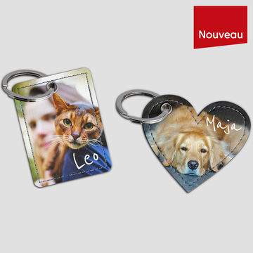 Dos llaveros adorables con lindos motivos de animales.