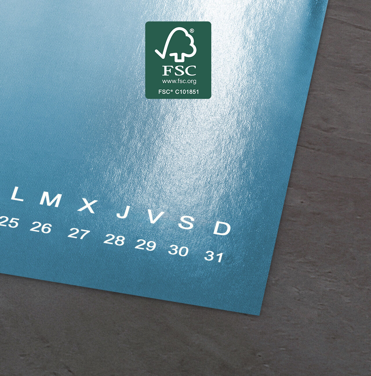 Calendarios impresión digital acabado brillante