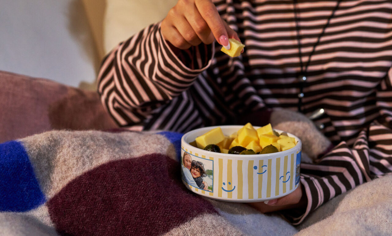 Cuanco personalizado con comida dentro.
