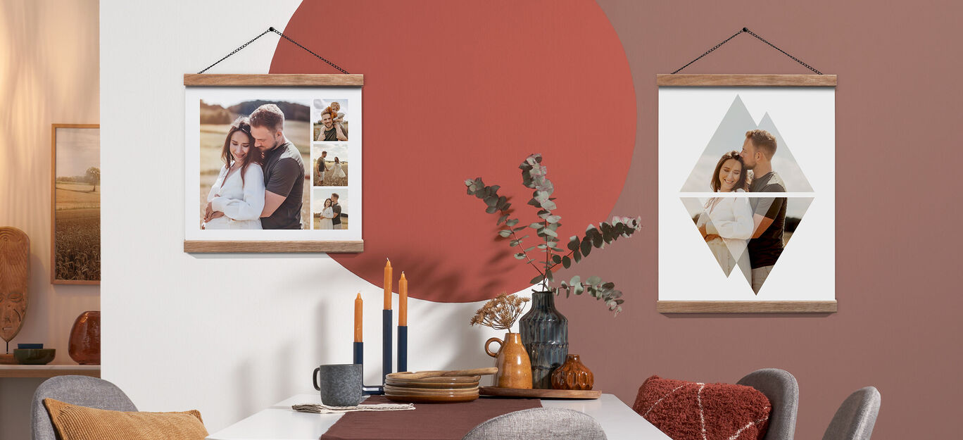 Cuadro adhesivo hexagonal personalizado