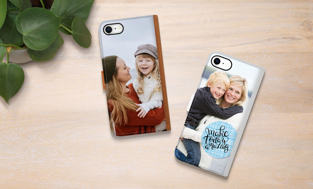 Funda personalizada móvil polipiel apertura lateral 004