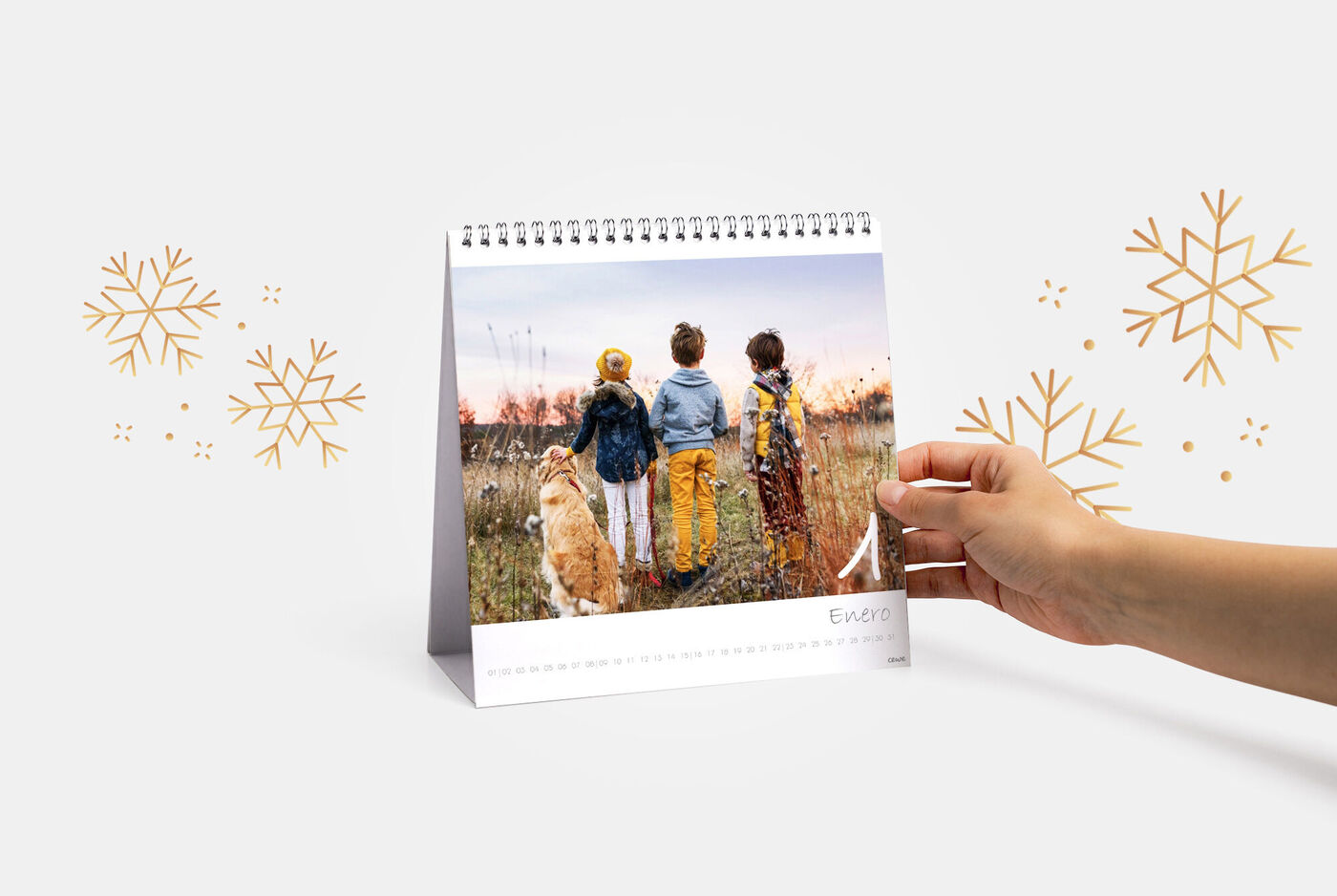 calendario personalizado cuadrado grande para mesa.