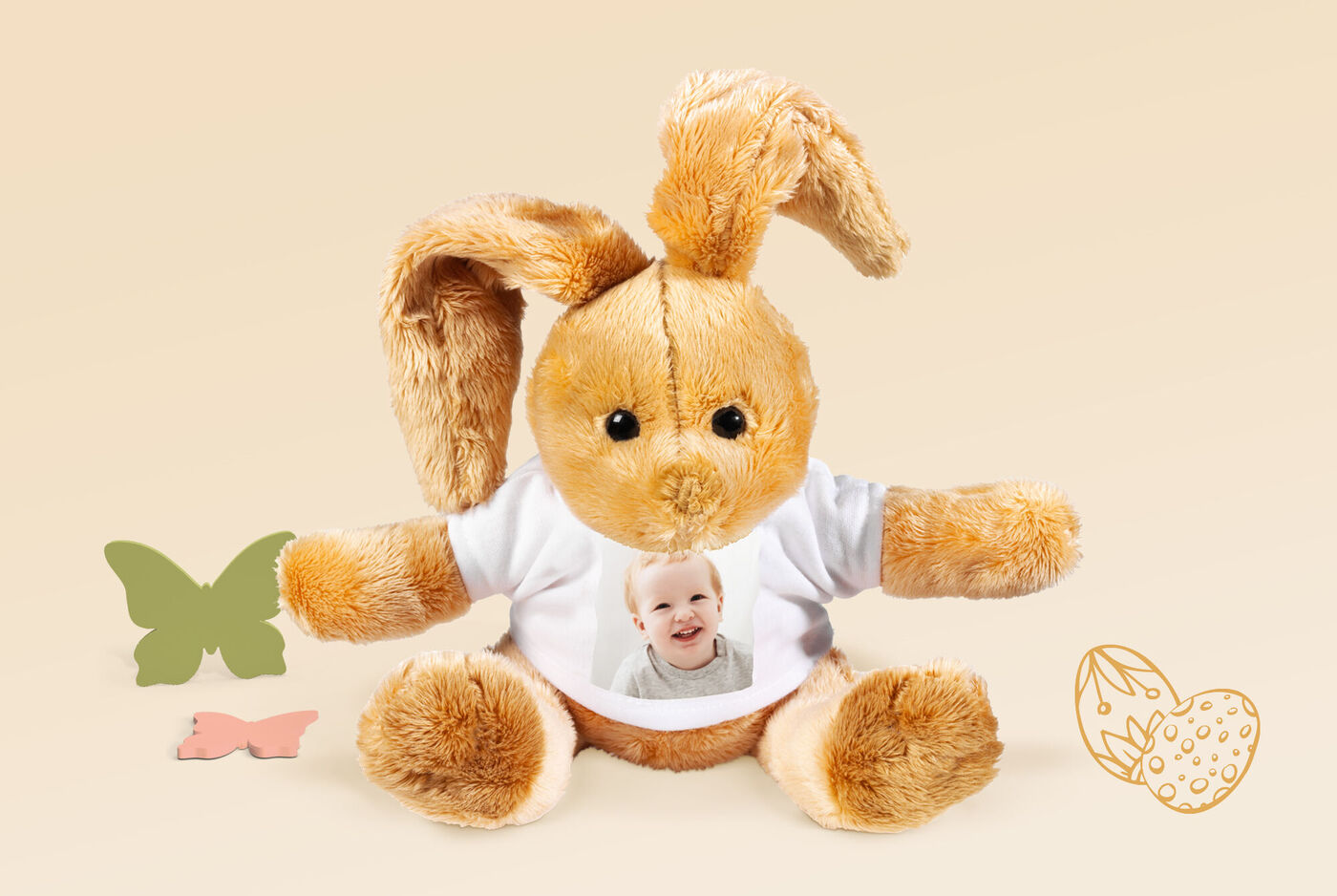 Peluche con foto ideal para hacer un regalo personalizado en Semana Santa.