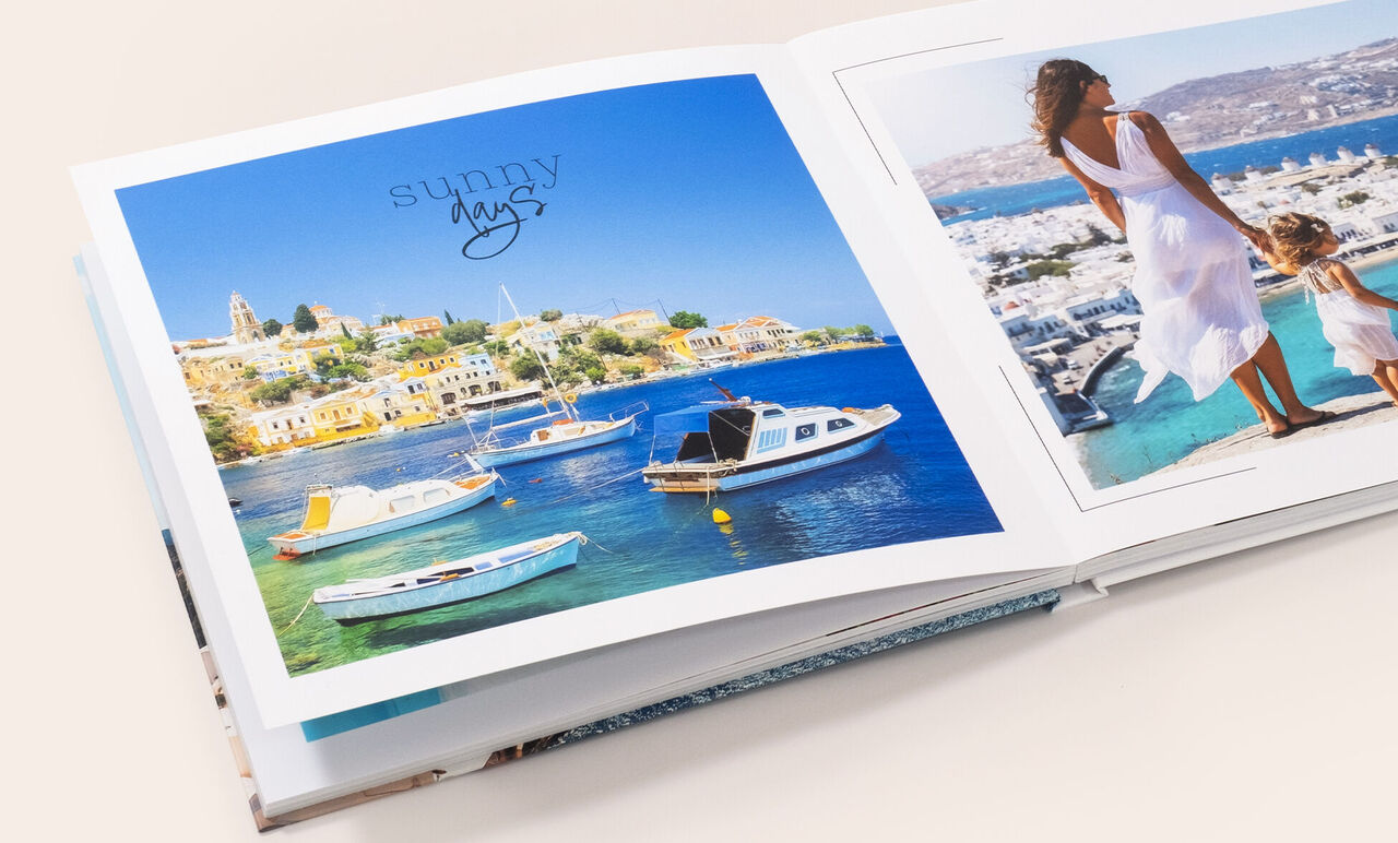 álbum de fotos xl cuadrado con foto veraniega en la playa