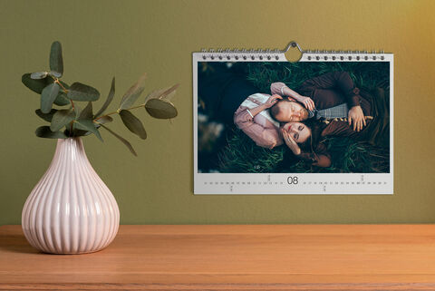 Calendario personalizado para pared A5 horizontal