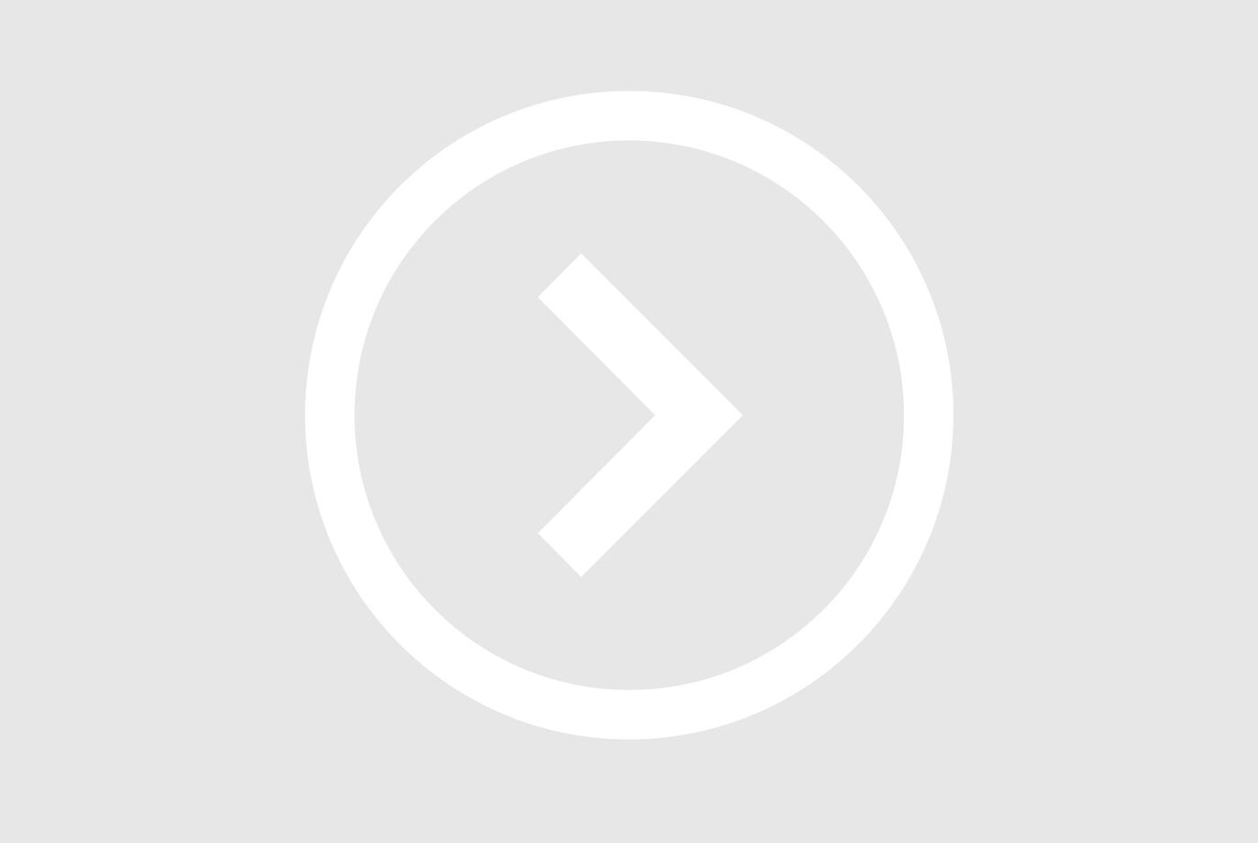 Símbolo de flecha gris dentro de un marco circular.