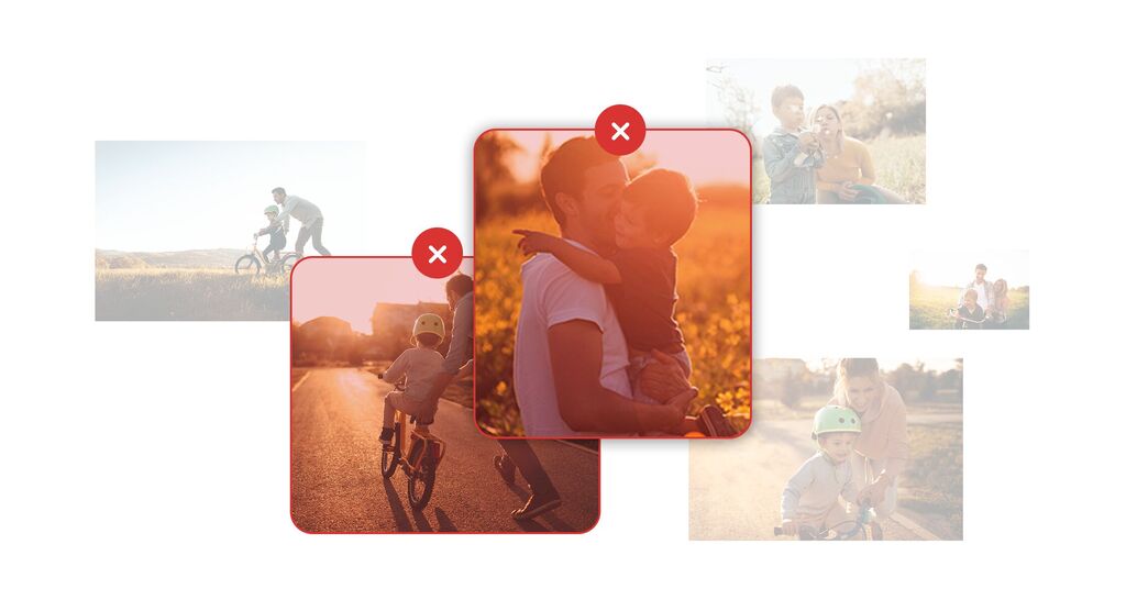 Eliminiamos las fotos que están a contraluz