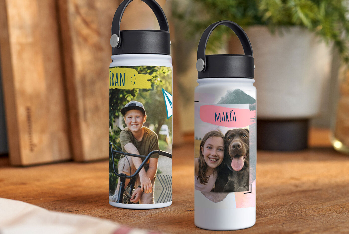 Botella personalizada de acero inoxidable, añade tus fotos y llévala contigo a todos lados.