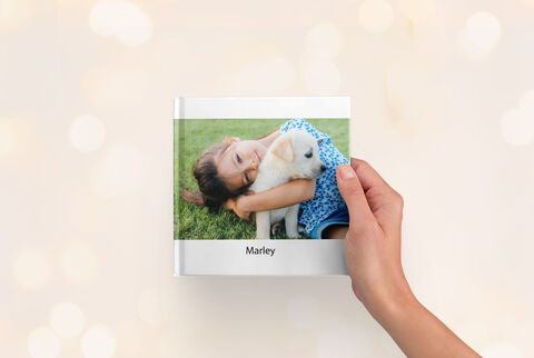 álbum de fotos pequeño cuadrado.