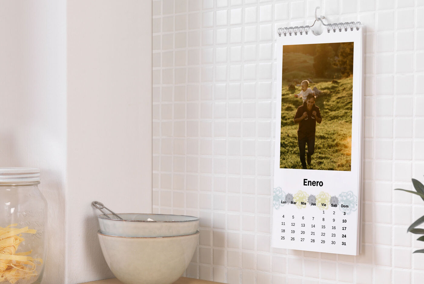 Calendario personalizado para pared de cocina