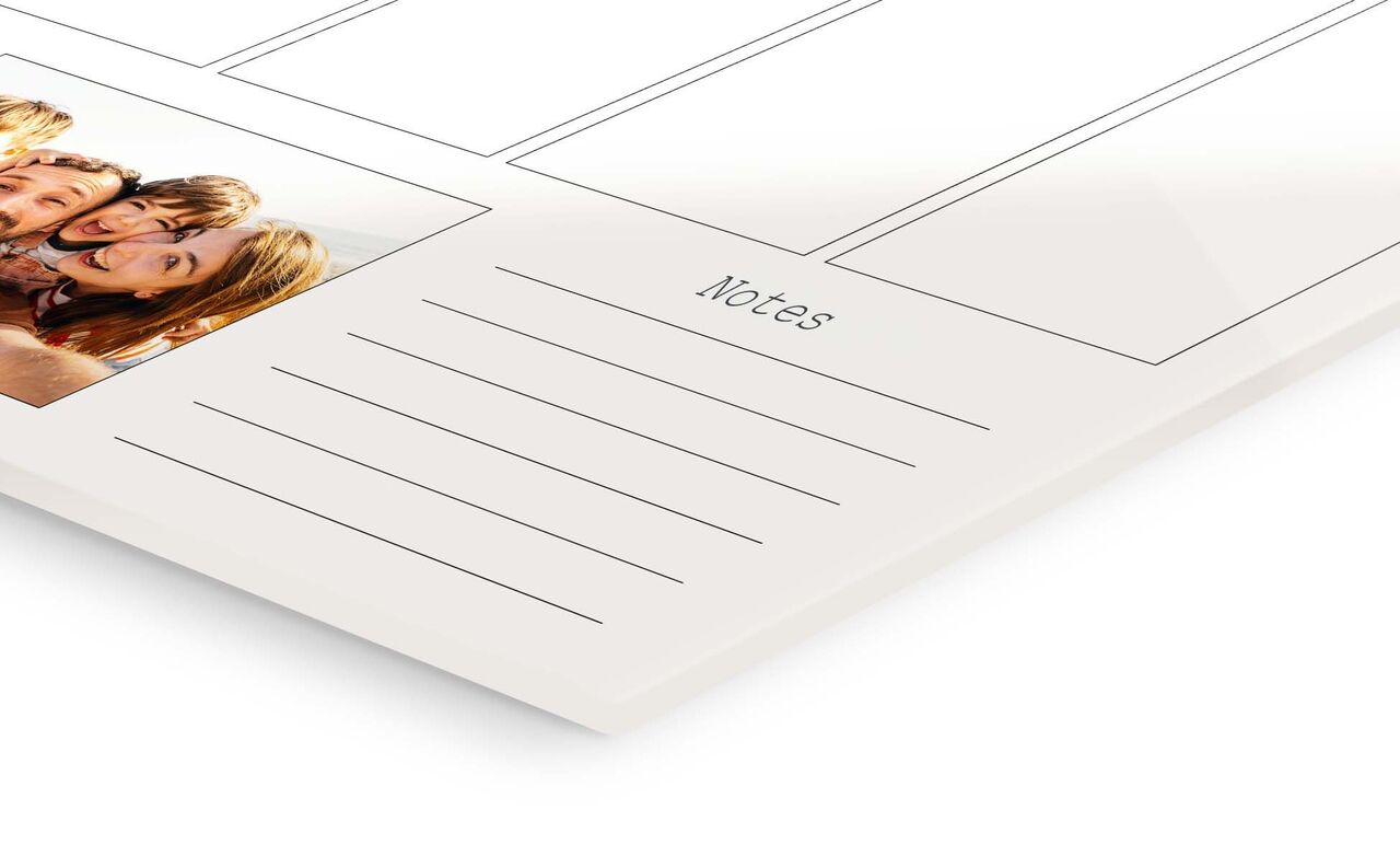 Calendario familiar en metacrilato