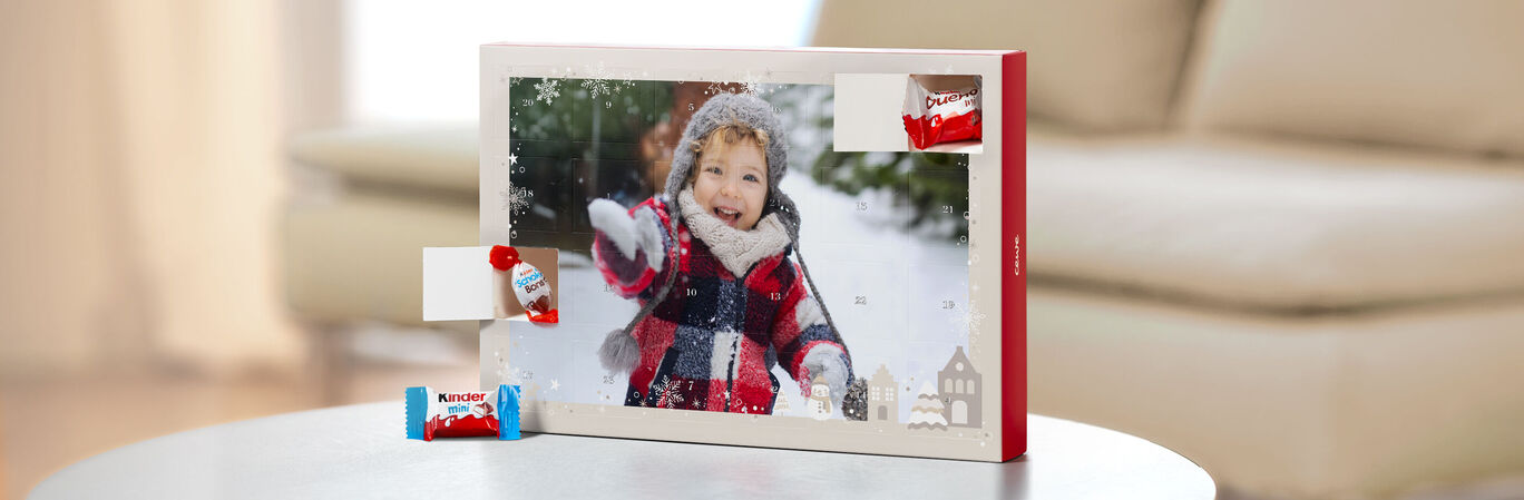 calendarios de Adviento personalizados con chocolates y fotos