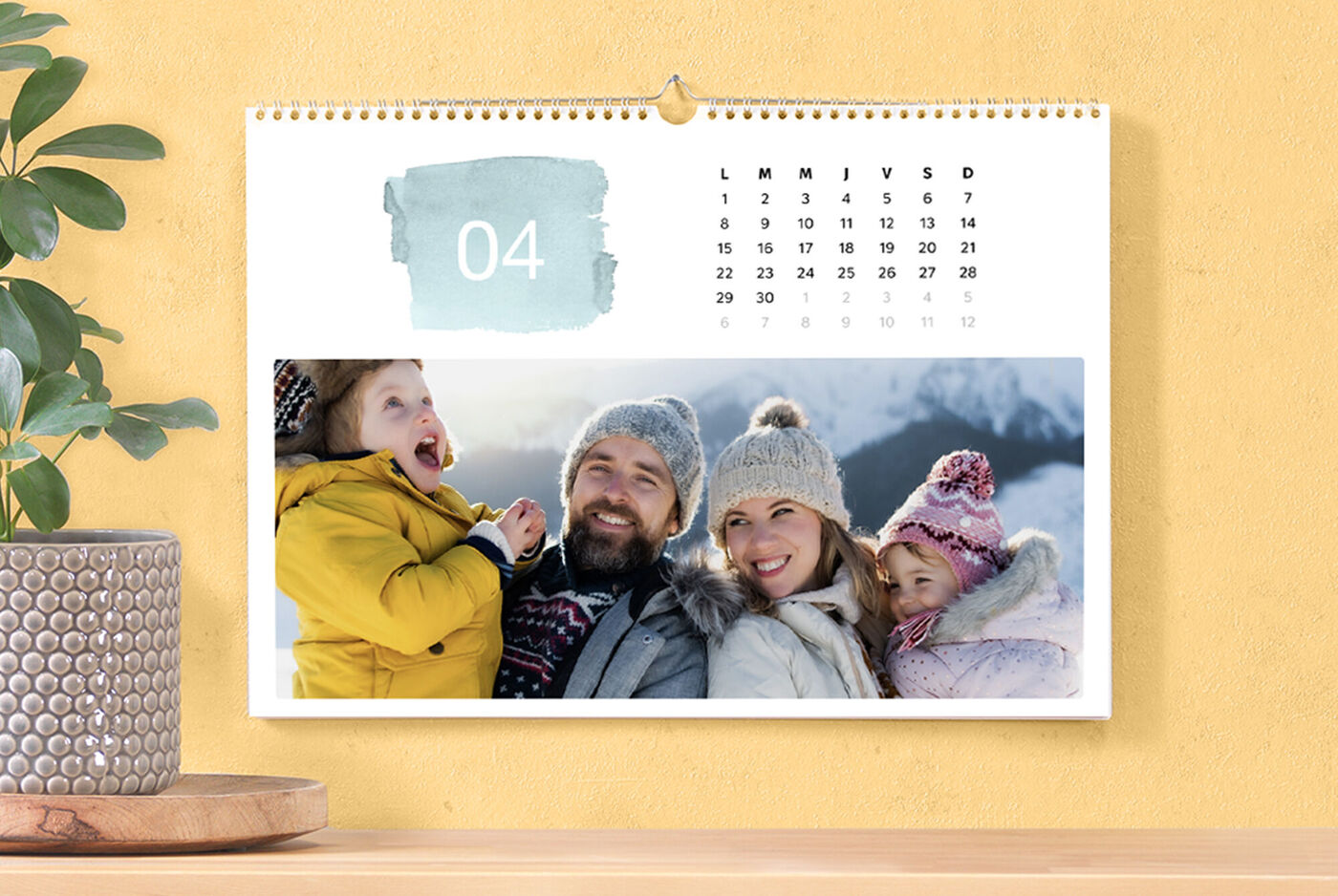 Calendario personalizado para pared A3 horizontal