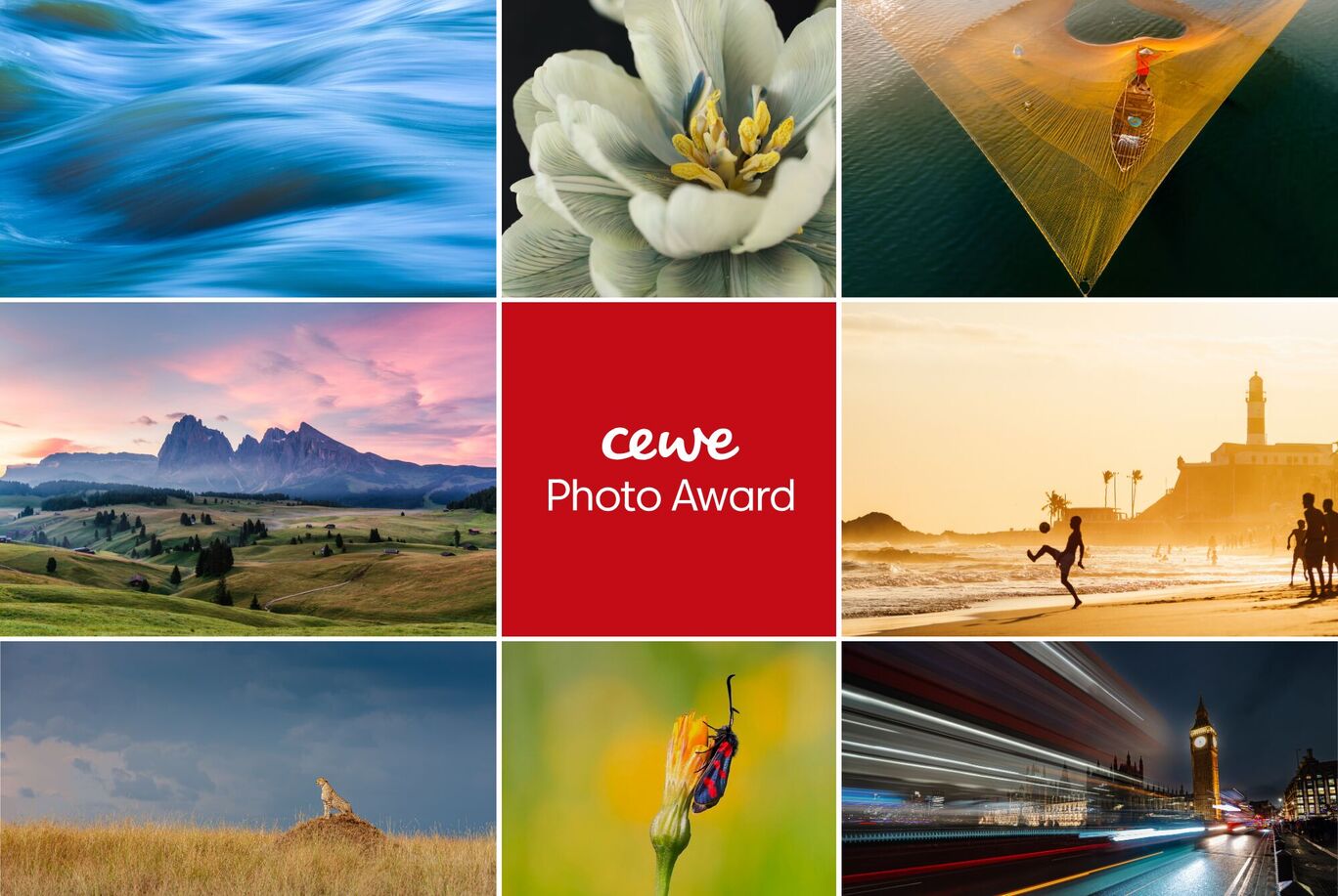 Concurso de fotos CEWE con imágenes de ediciones anteriores.