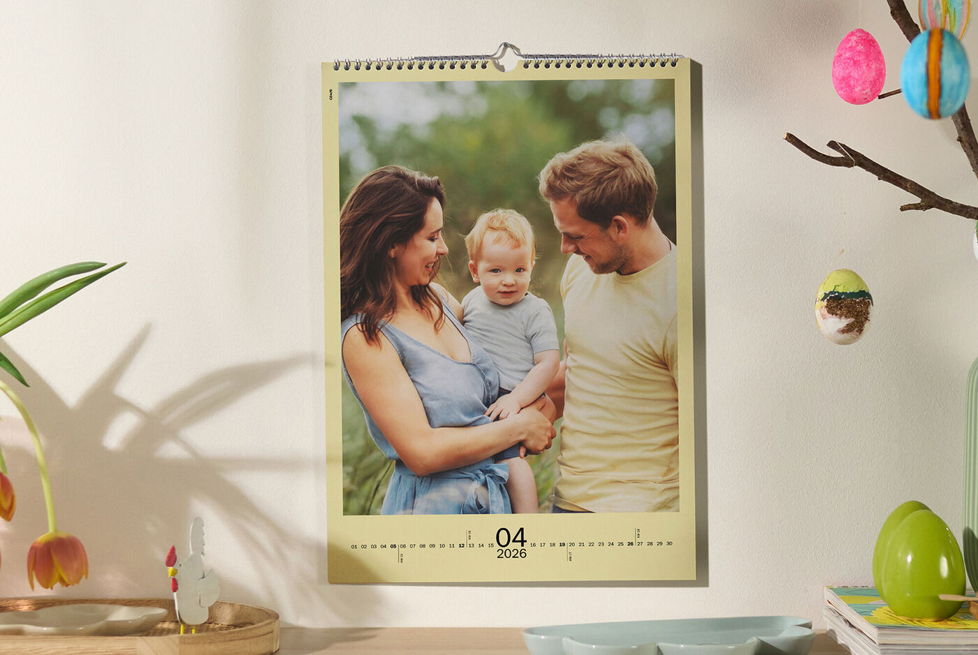 Calendario personalizado de pared para Semana Santa.