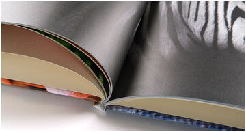 Páginas abiertas de un álbum de fotos con imágenes listas para contar historias.