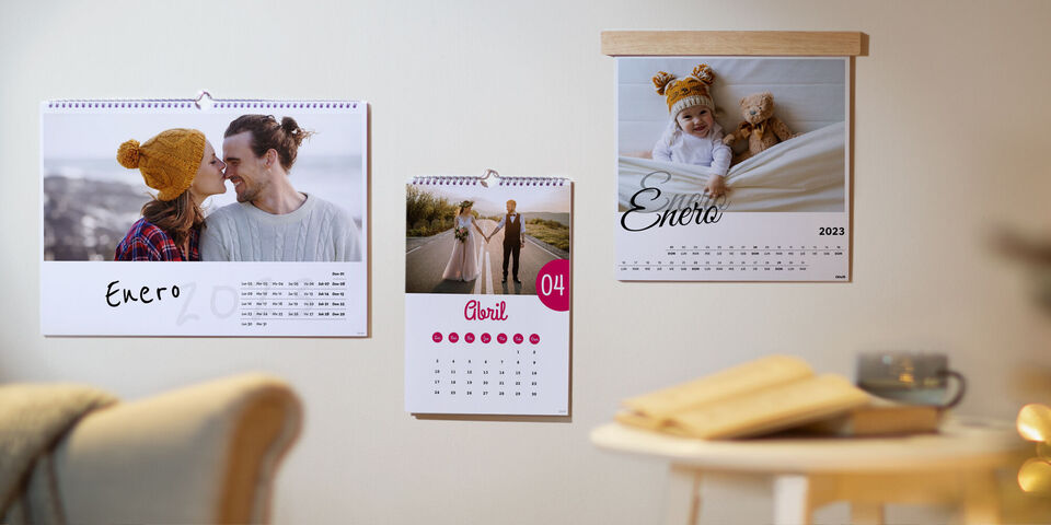 Calendario de pared personalizado con fotos 2025