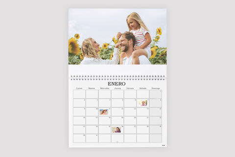 Calendario personalizado para pared a doble página