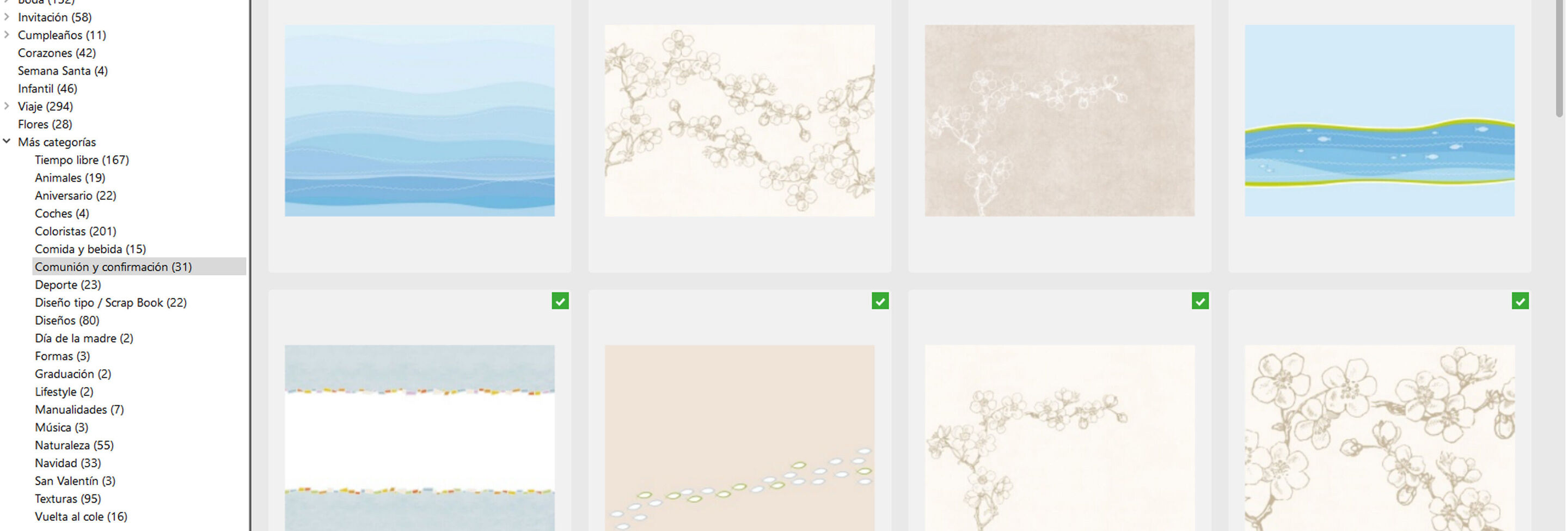 Fondos suaves y brillantes en varios degradados y patrones, ideales para diseños.