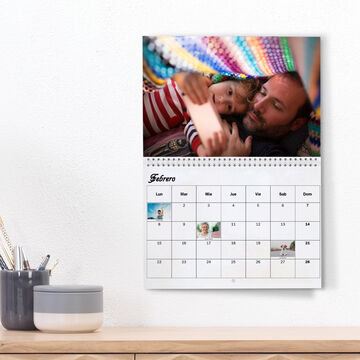 Calendario para paredes con cumpleaños