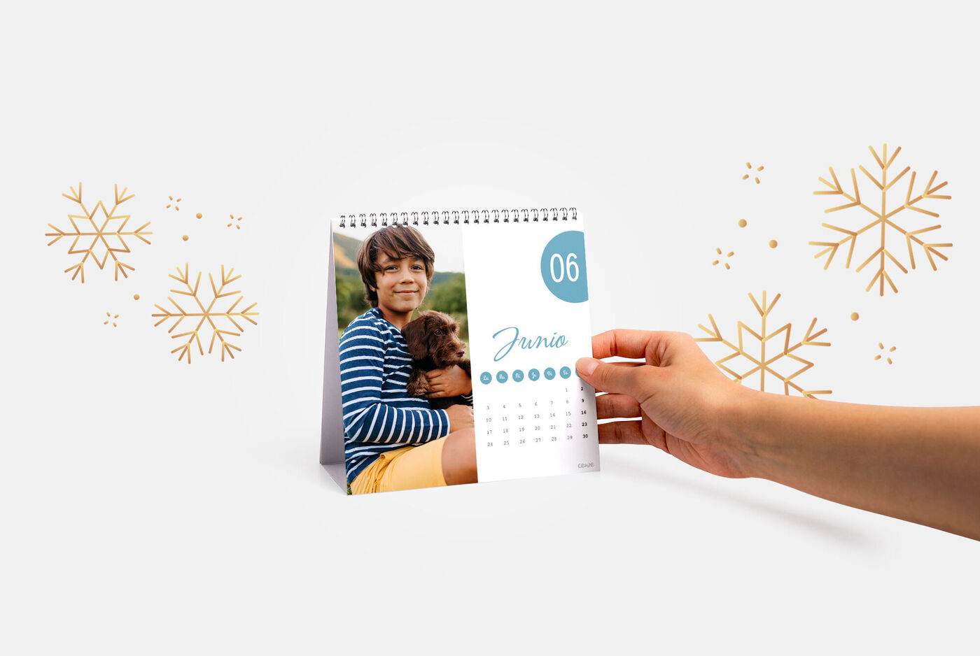 calendario personalizado cuadrado pequeño para mesa.