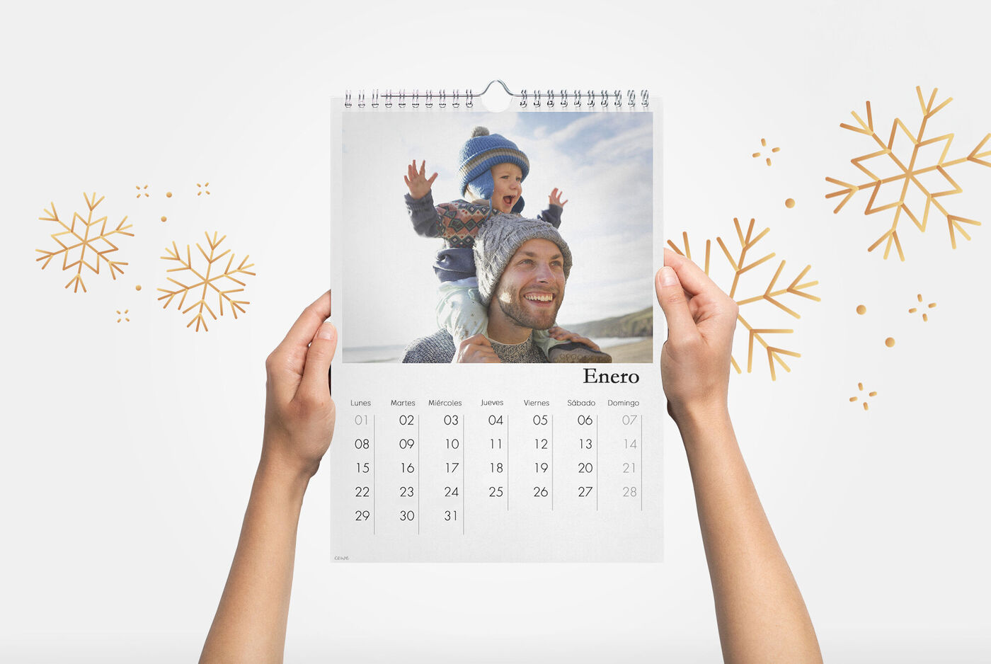 calendario personalizado A4 vertical para pared.