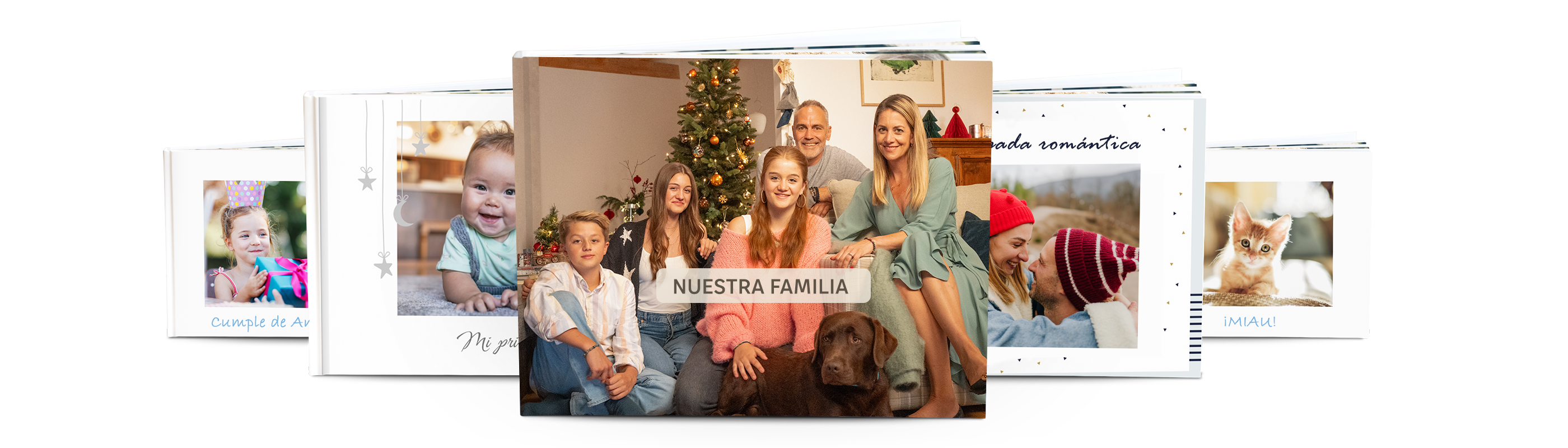 Plantillas creativas para tu álbum de fotos de Navidad y resumen del año.