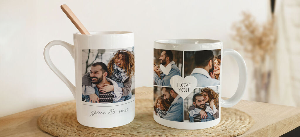 taza personalizada con recuerdos e imágenes. Crea tu taza fotográfica con las plantillas creativas.