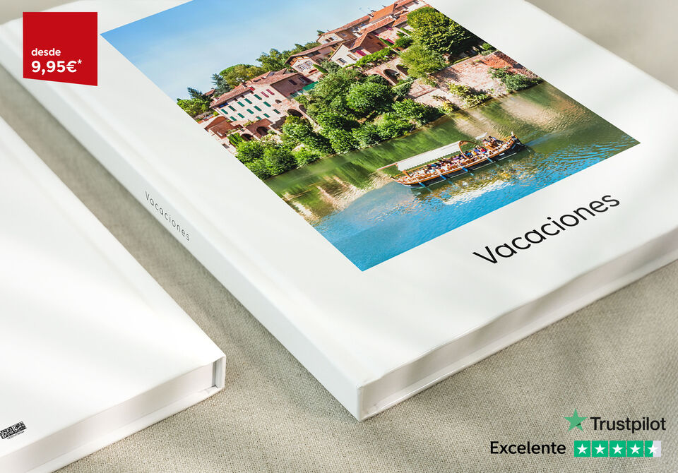 Álbum de fotos digital personalizado con tus mejores fotografías, junta todos tus recuerdos en un fotolibro original.