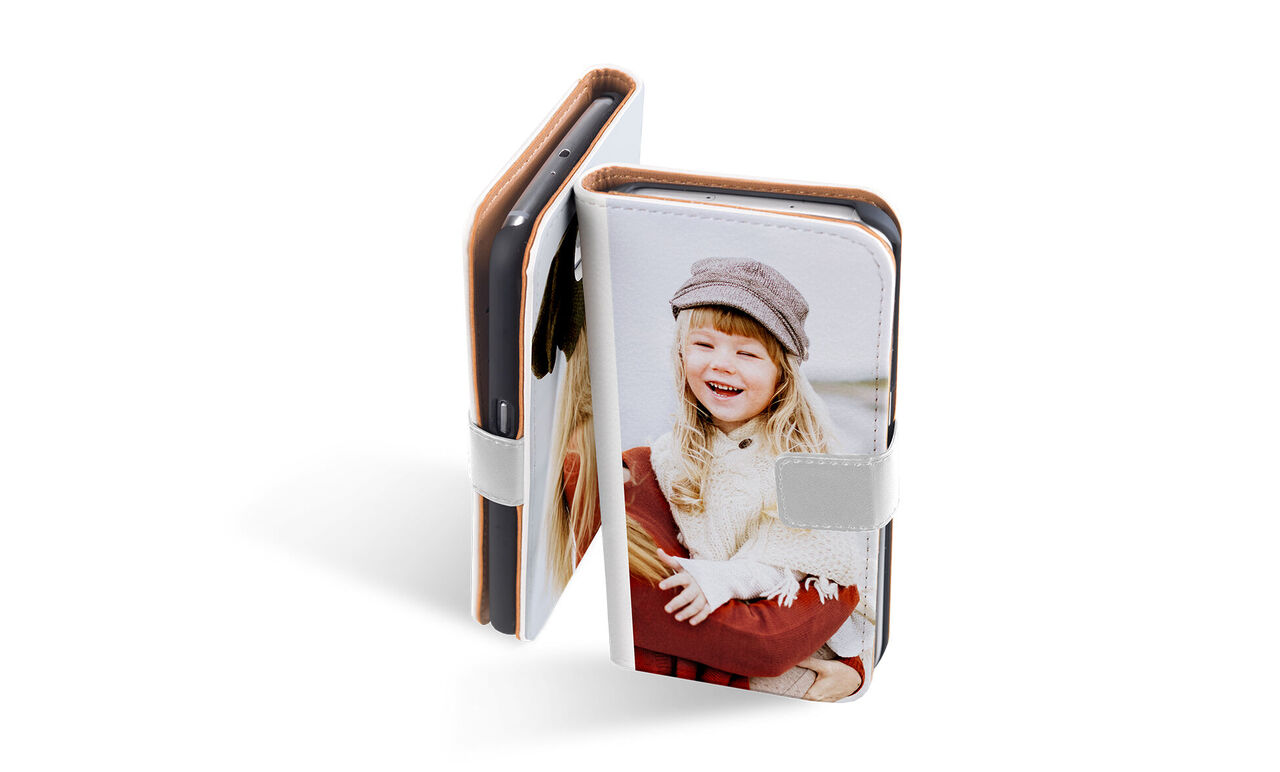 Funda personalizada móvil polipiel apertura lateral 002
