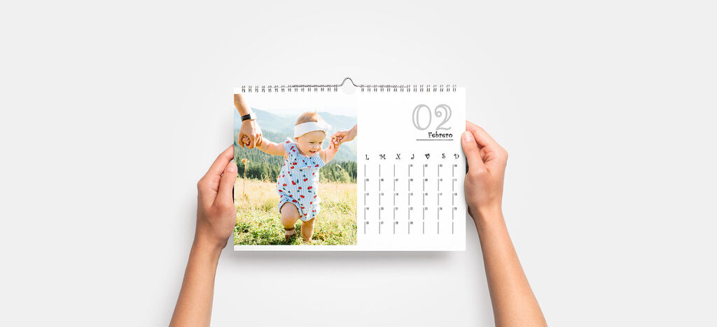 Calendario de pared personalizado A4 horizontal