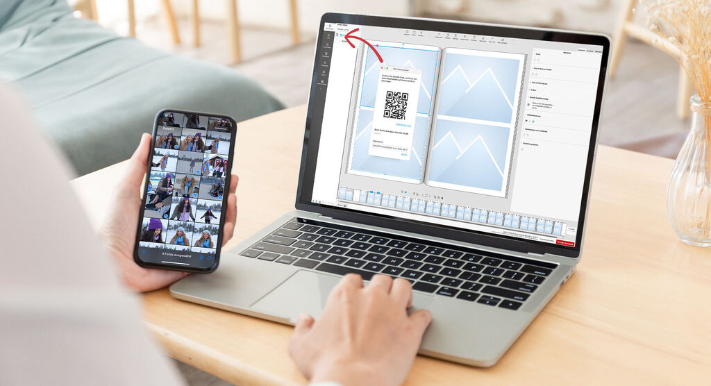 Transfiere fotos desde tu móvil al programa de creación