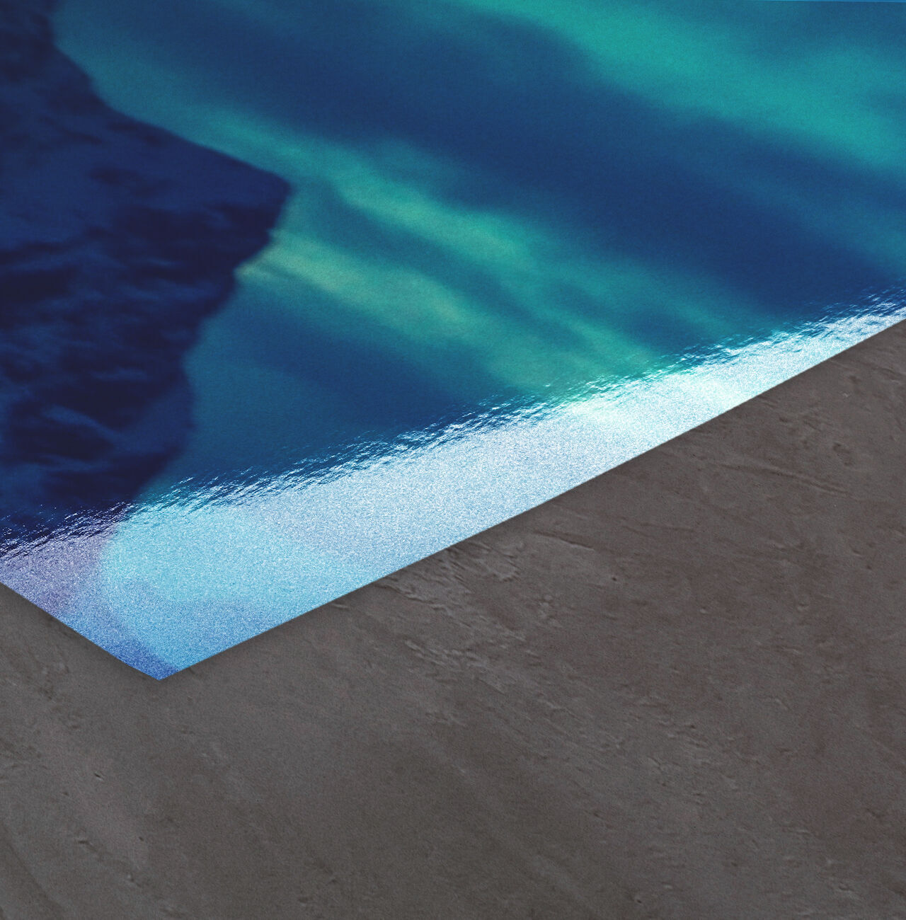 Bisel de un póster con bordes coloridos y brillantes.