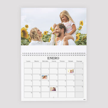 Calendario personalizado para pared a doble página