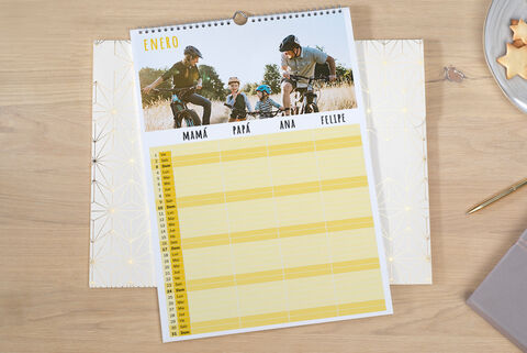 Planificador familiar para pared