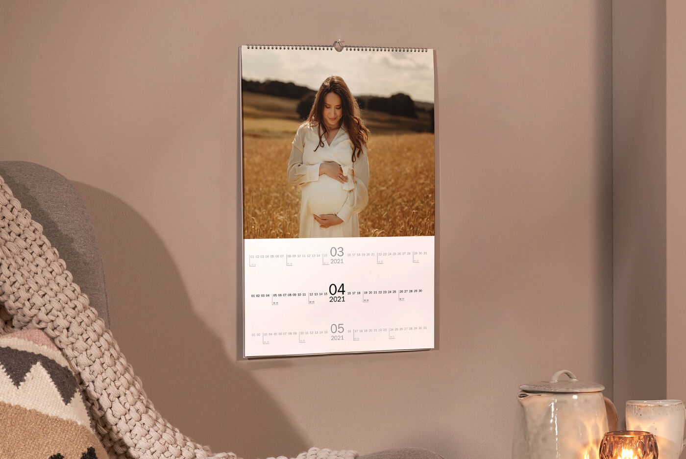 Calendario para paredes personalizado trimestral