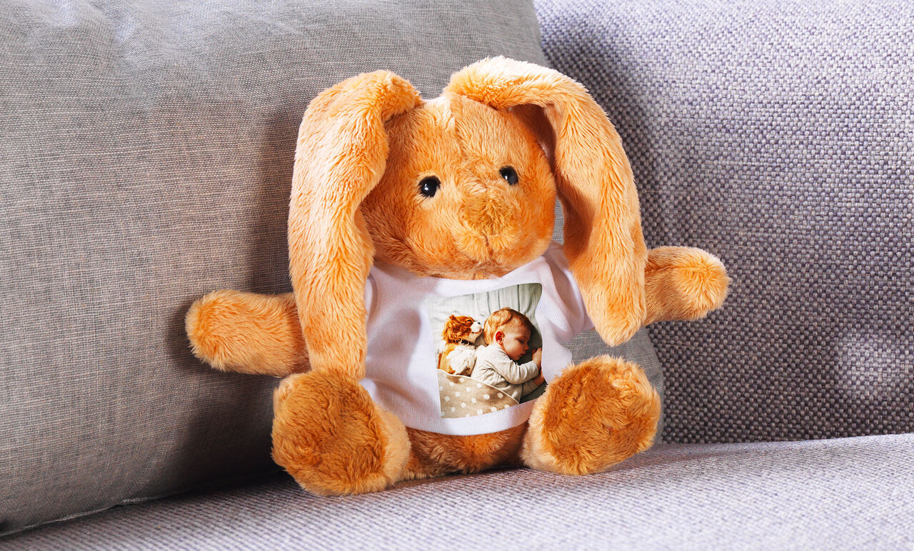 Peluche personalizado con tu foto en la camiseta