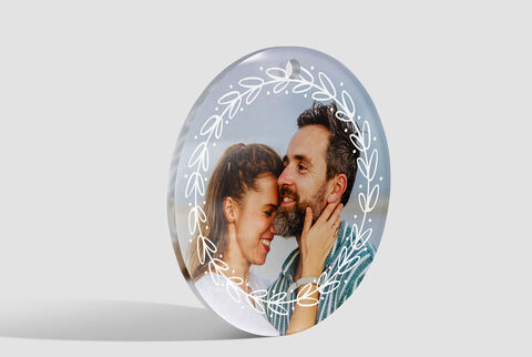 Adorno navideño con foto personalizada