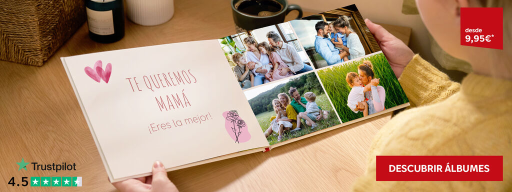Álbum de fotos personalizado con contenido especial para el Día de la Madre.