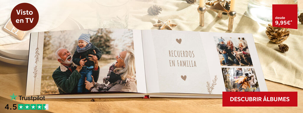 crea tu álbum de fotos CEWE personalizado con la máxima calidad garantizada.