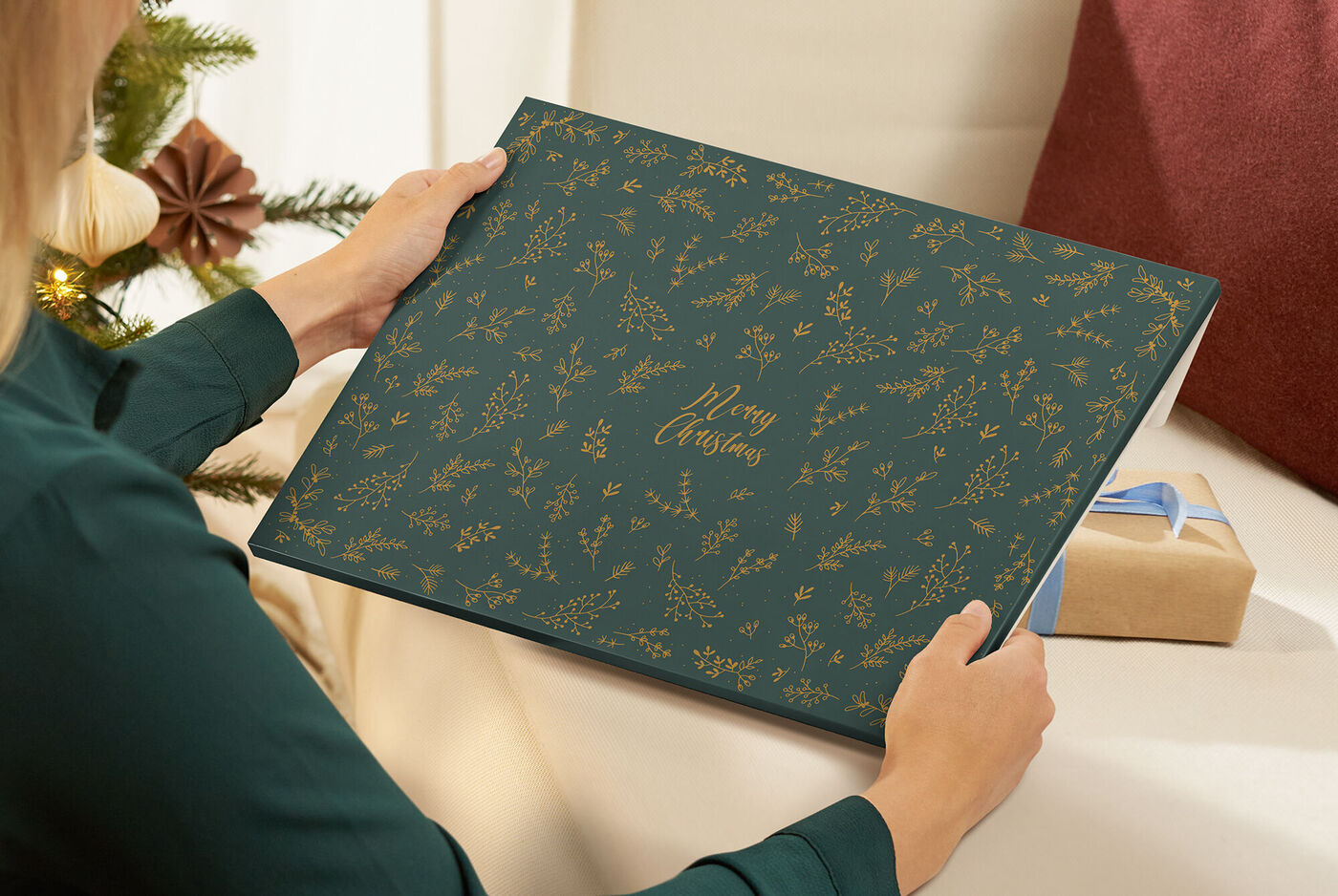 envoltorio feliz navidad para calendarios personalizados CEWE.